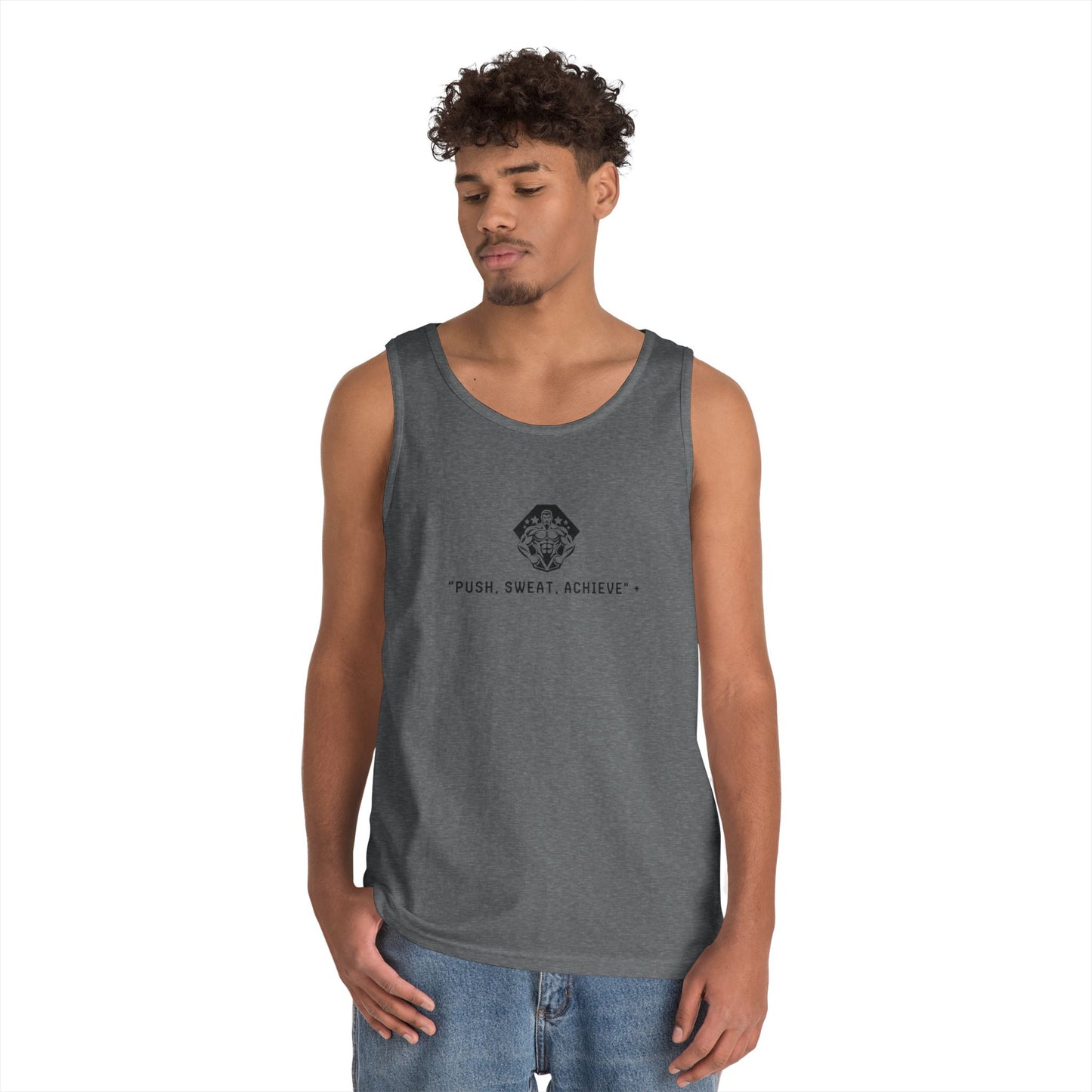 "Push, Sweat, Achieve" Tank Tops