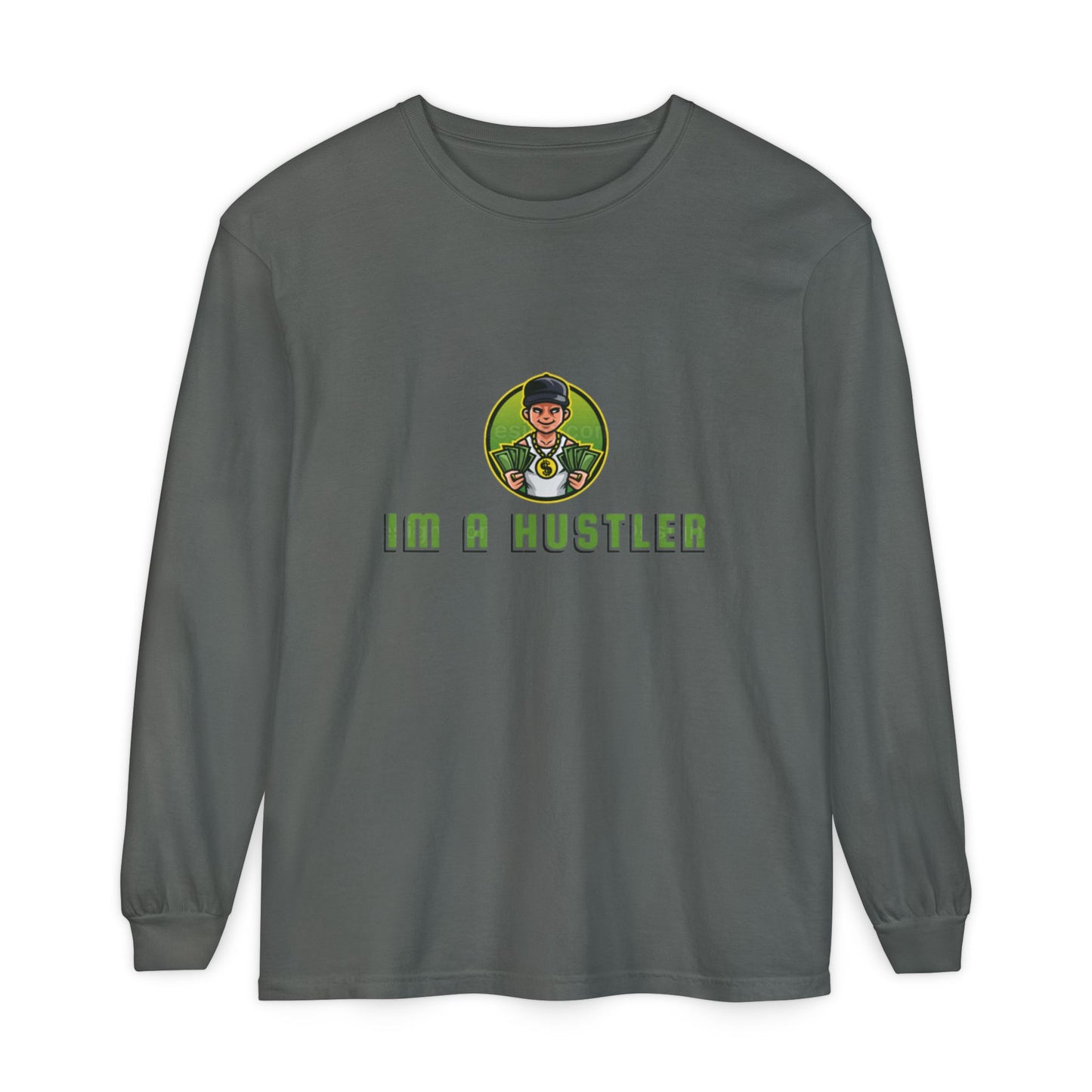 I'm a Hustler Long Sleeve T-Shirt - Casual Streetwear for Ambitious Go-Getters