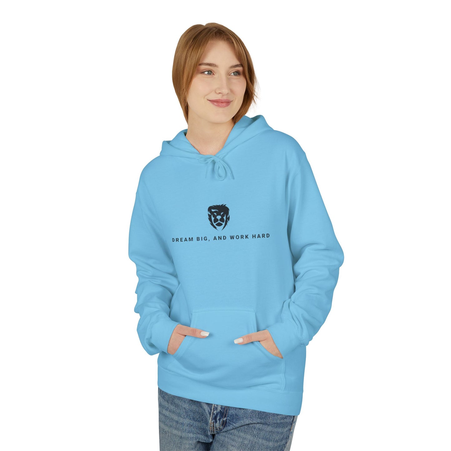 'Dream Big, Work Hard' Unisex Fleece Inspirational Hoodies