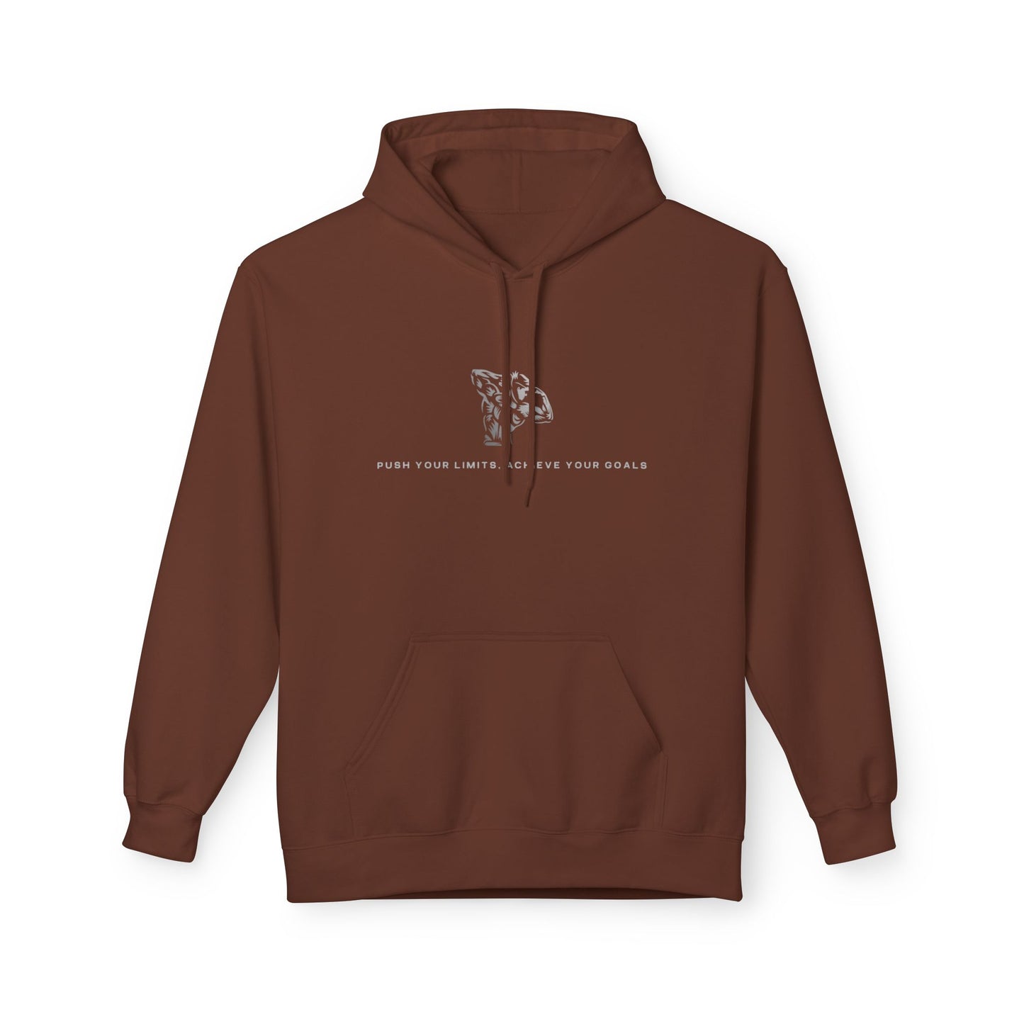 Motivational Fleece Hoodie - Push Your Limits & Achieve Your Goals