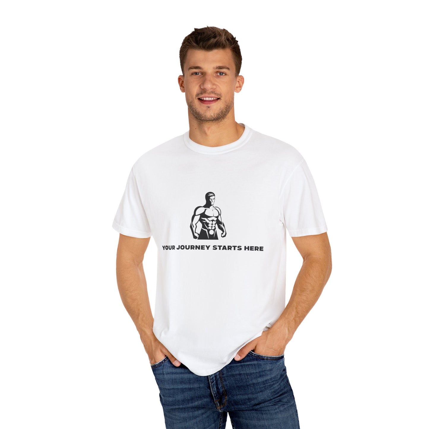 'Your Journey Starts Here 'Motivational Fitness T-Shirts