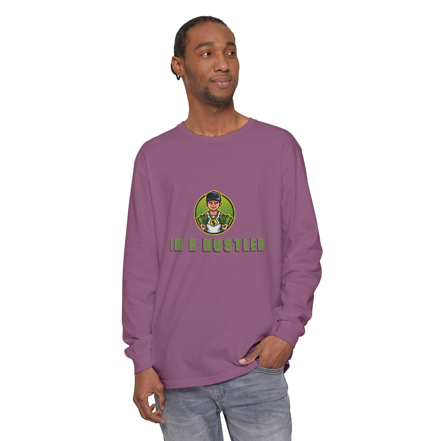 I'm a Hustler Long Sleeve T-Shirt - Casual Streetwear for Ambitious Go-Getters