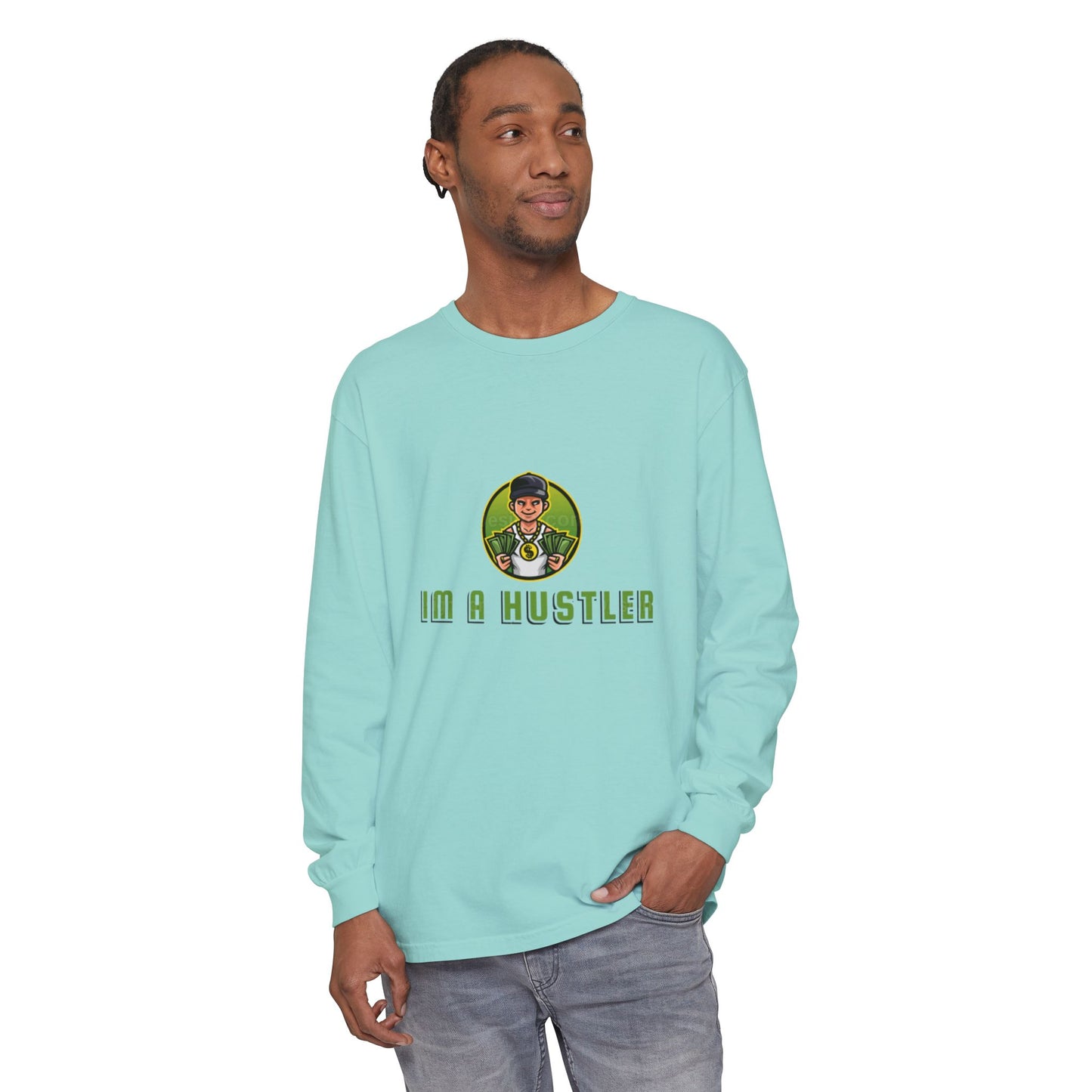 I'm a Hustler Long Sleeve T-Shirt - Casual Streetwear for Ambitious Go-Getters