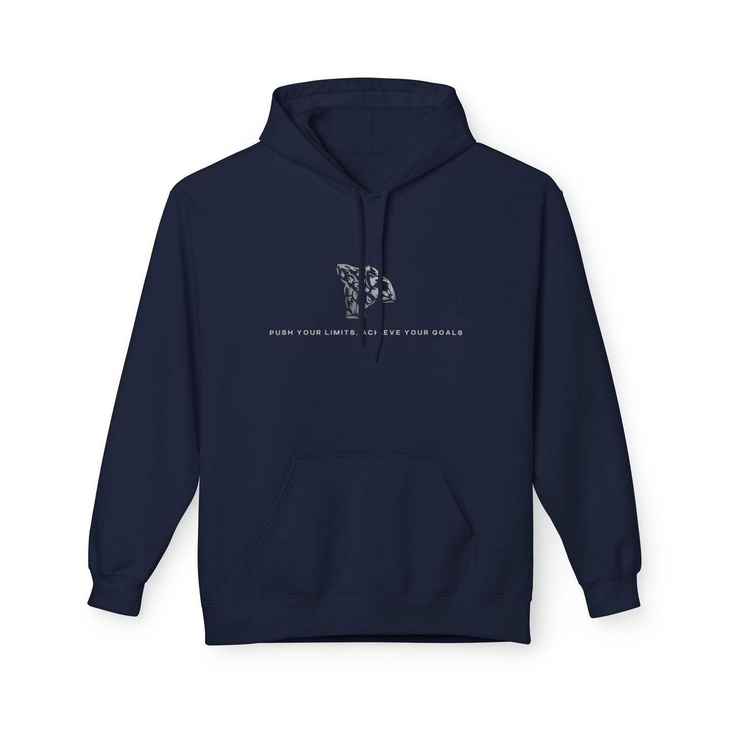 Motivational Fleece Hoodie - Push Your Limits & Achieve Your Goals