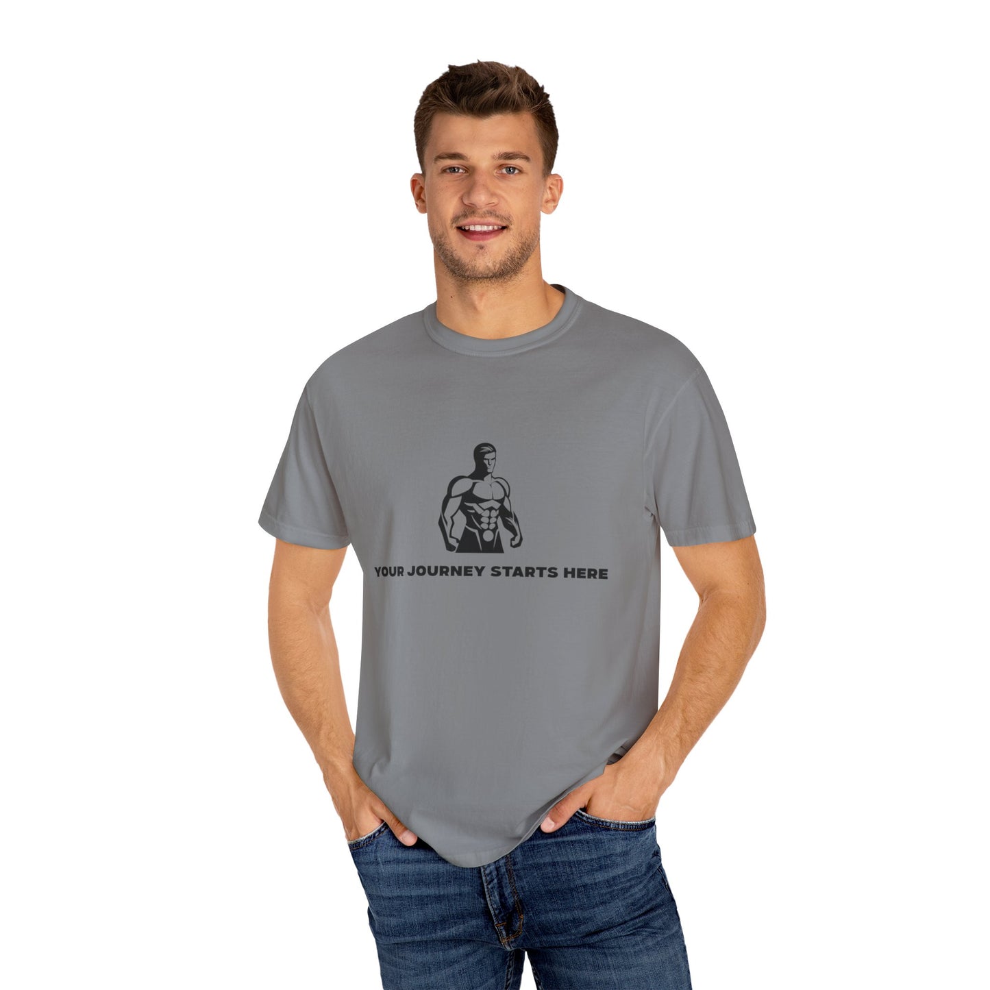 'Your Journey Starts Here 'Motivational Fitness T-Shirts