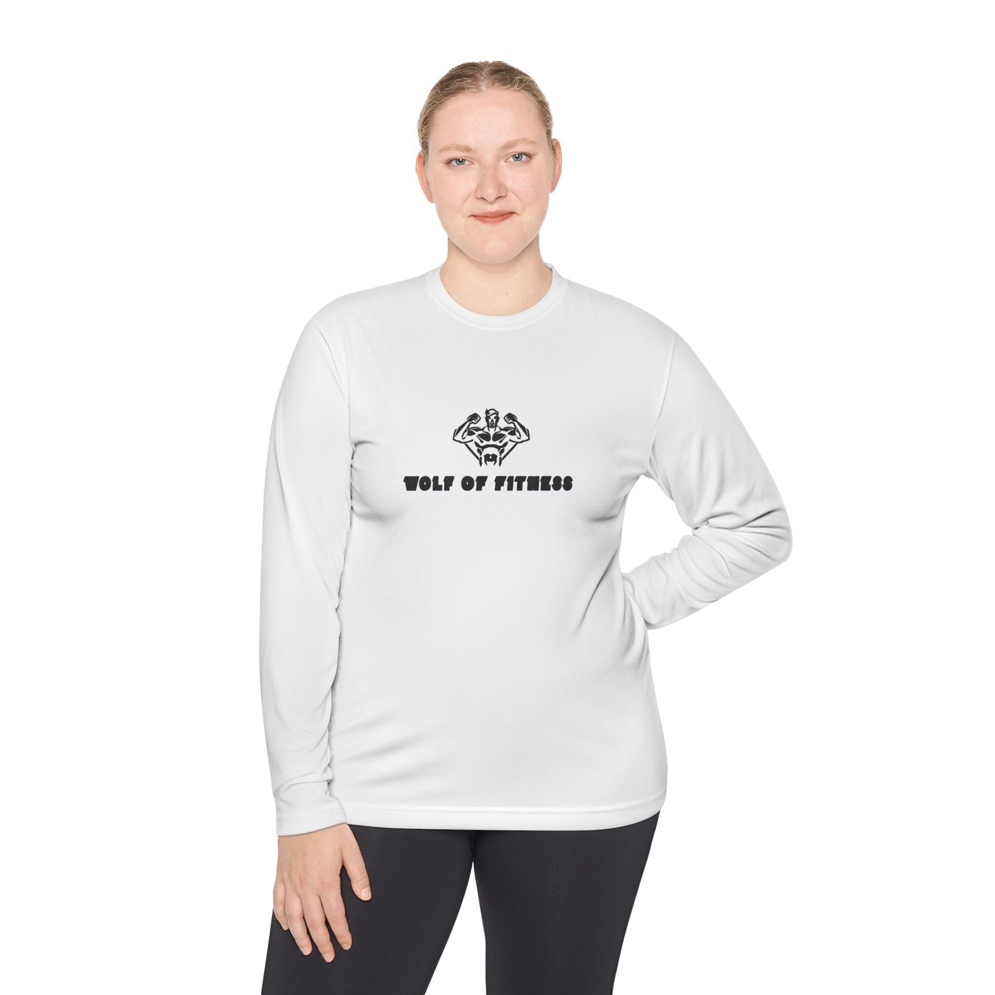 Unisex Lightweight Long Sleeve Tee - Wolf of Fitness Graphic Tee