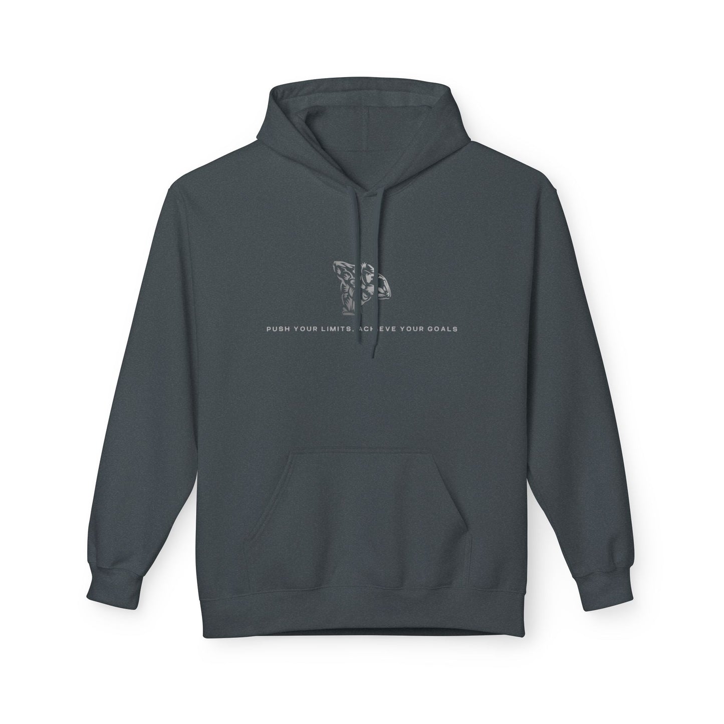 Motivational Fleece Hoodie - Push Your Limits & Achieve Your Goals