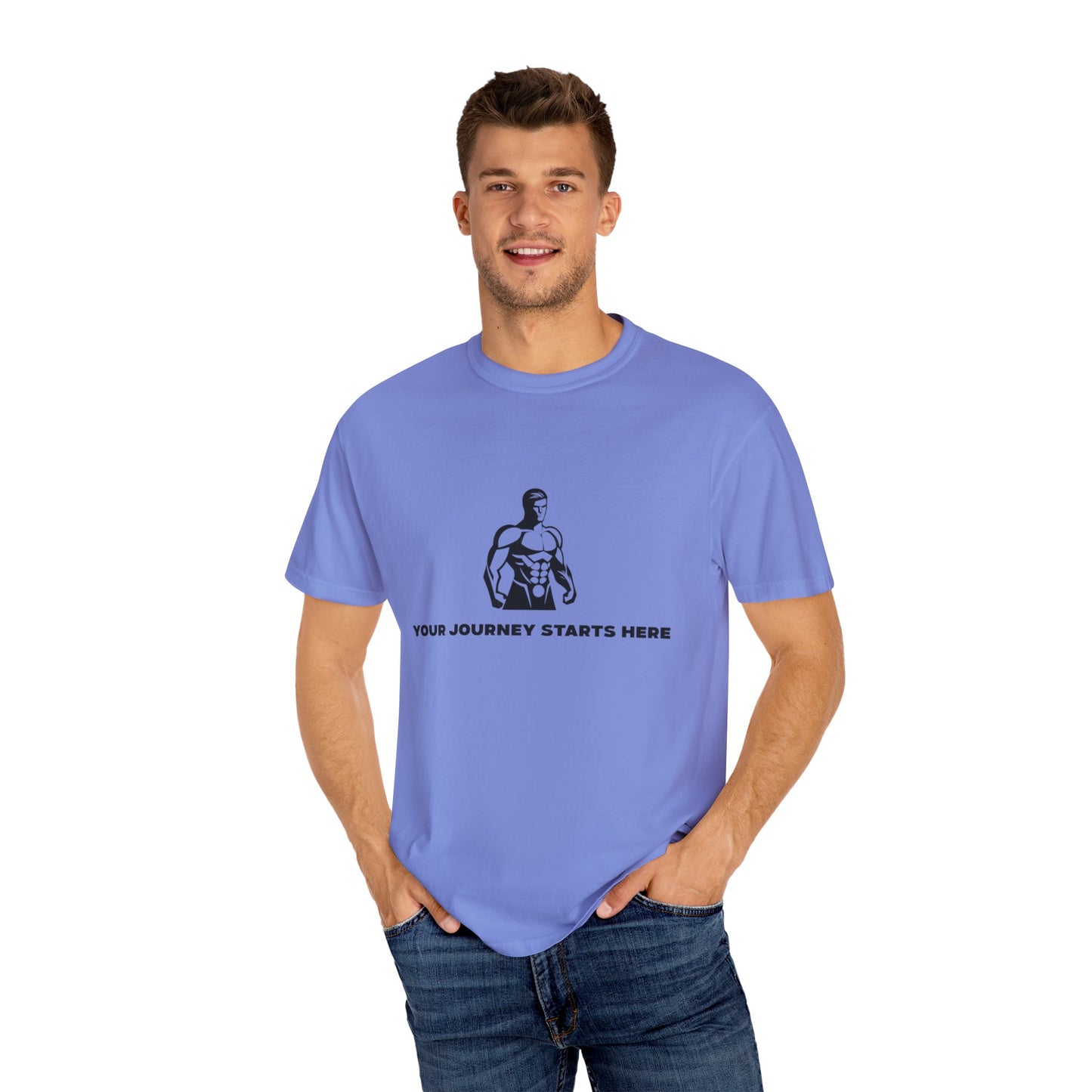 'Your Journey Starts Here 'Motivational Fitness T-Shirts