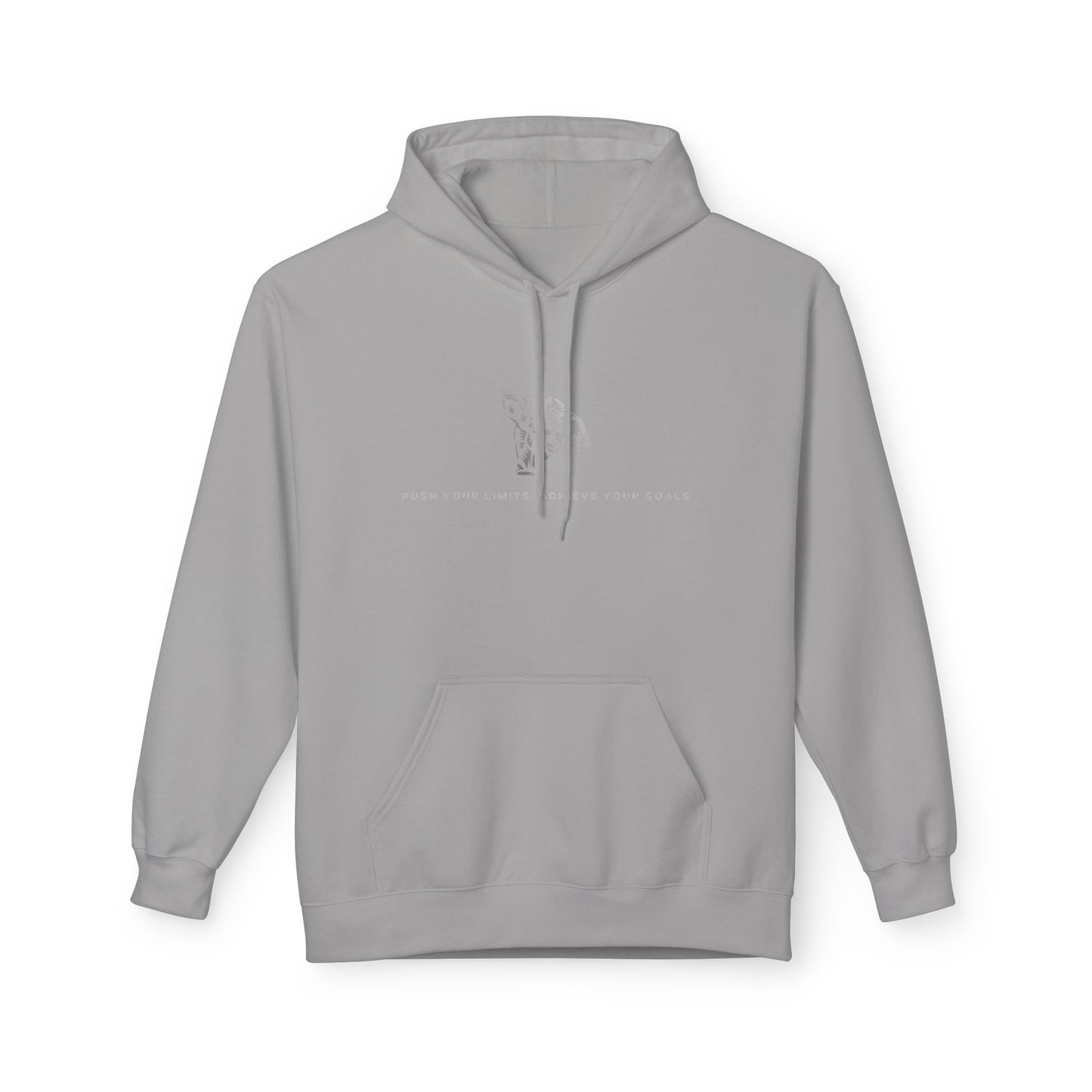 Motivational Fleece Hoodie - Push Your Limits & Achieve Your Goals