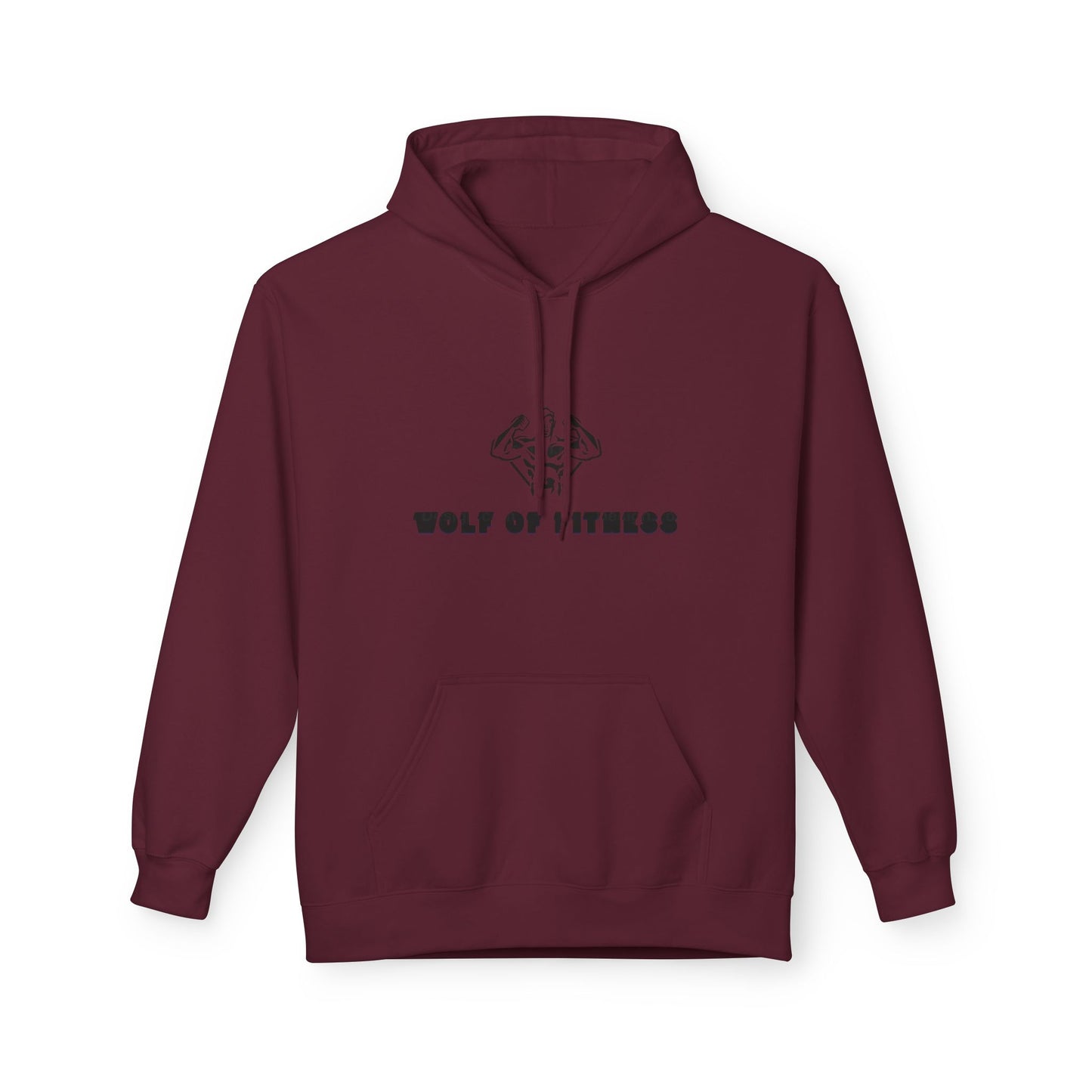 Wolf of Fitness Unisex Fleece Hoodies - Motivational Workout Apparel