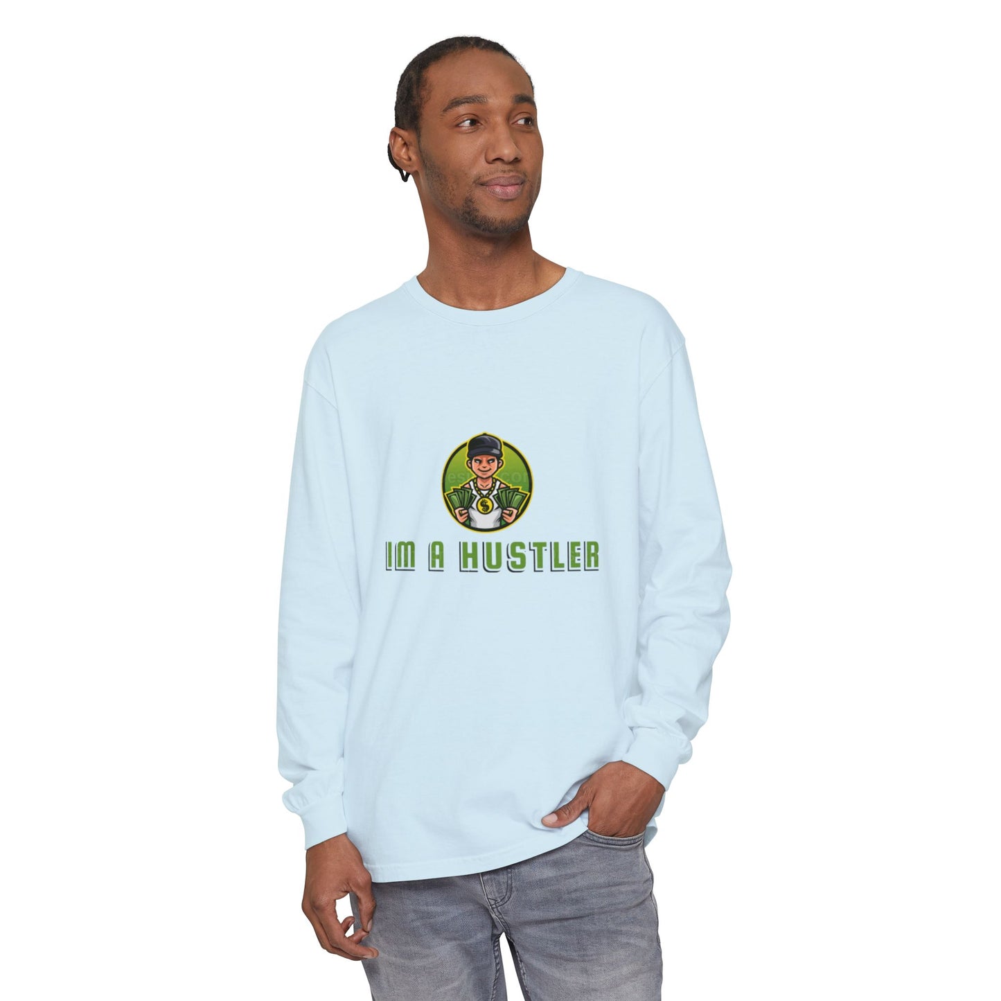 I'm a Hustler Long Sleeve T-Shirt - Casual Streetwear for Ambitious Go-Getters