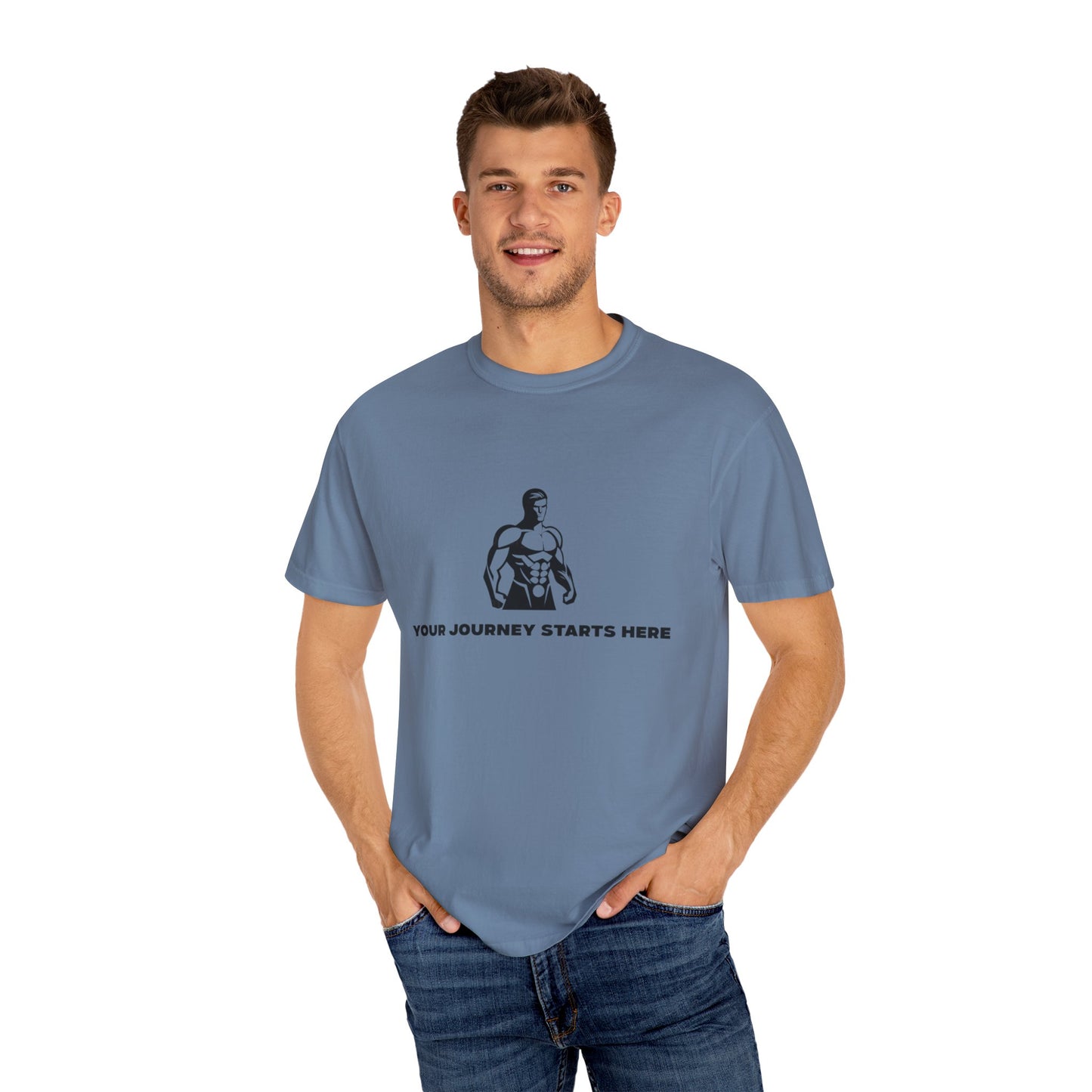 'Your Journey Starts Here 'Motivational Fitness T-Shirts