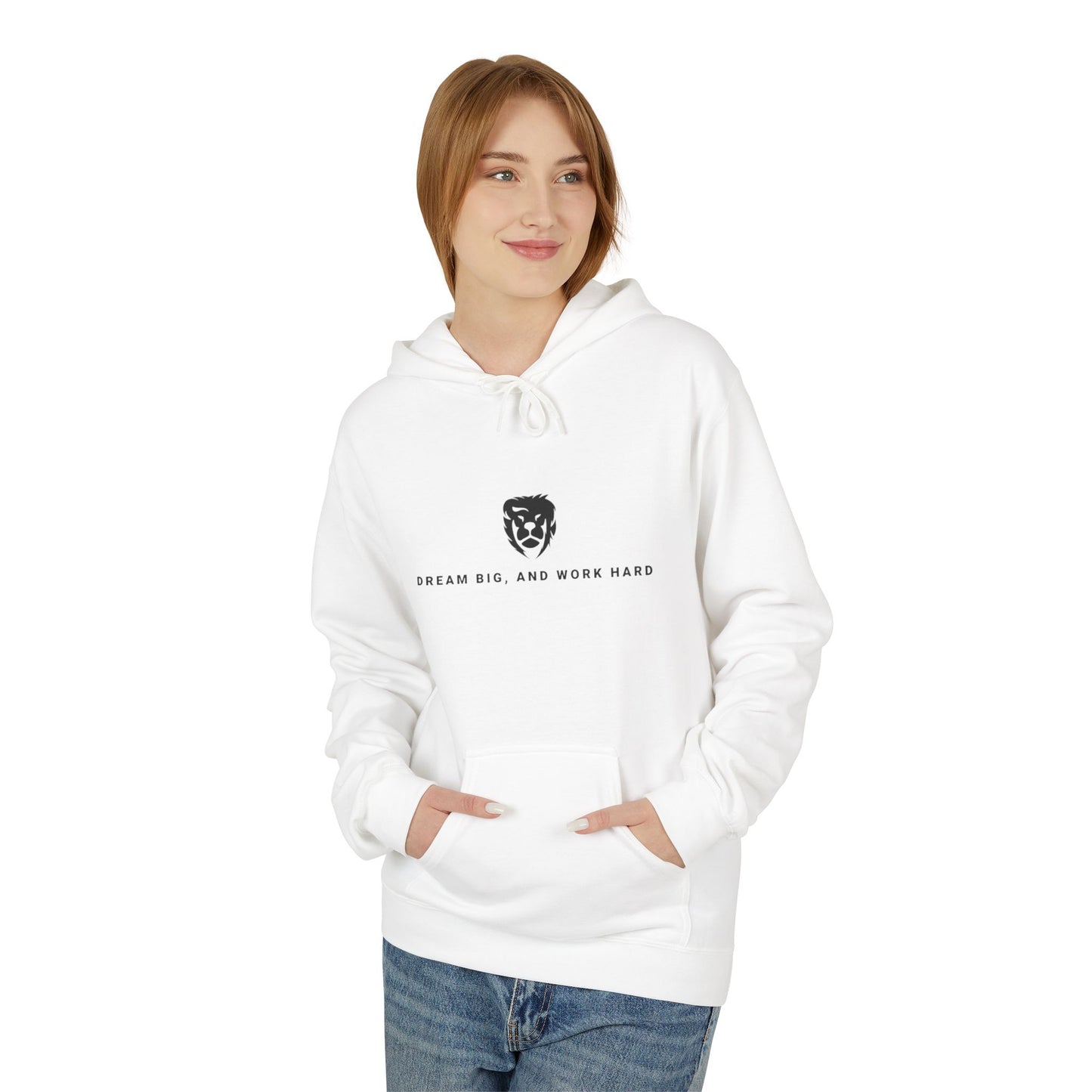 'Dream Big, Work Hard' Unisex Fleece Inspirational Hoodies