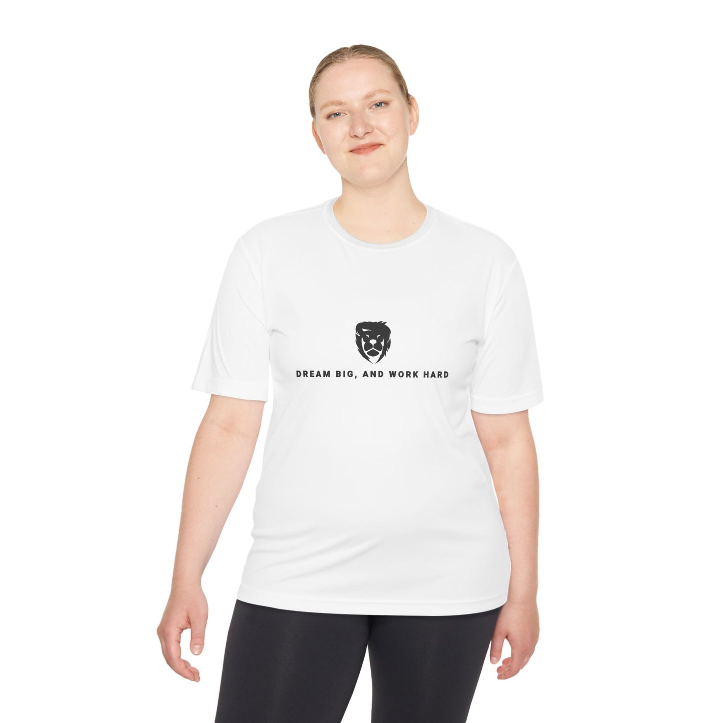 'Dream Big, and Work Hard' Motivational Unisex Moisture Wicking Tees