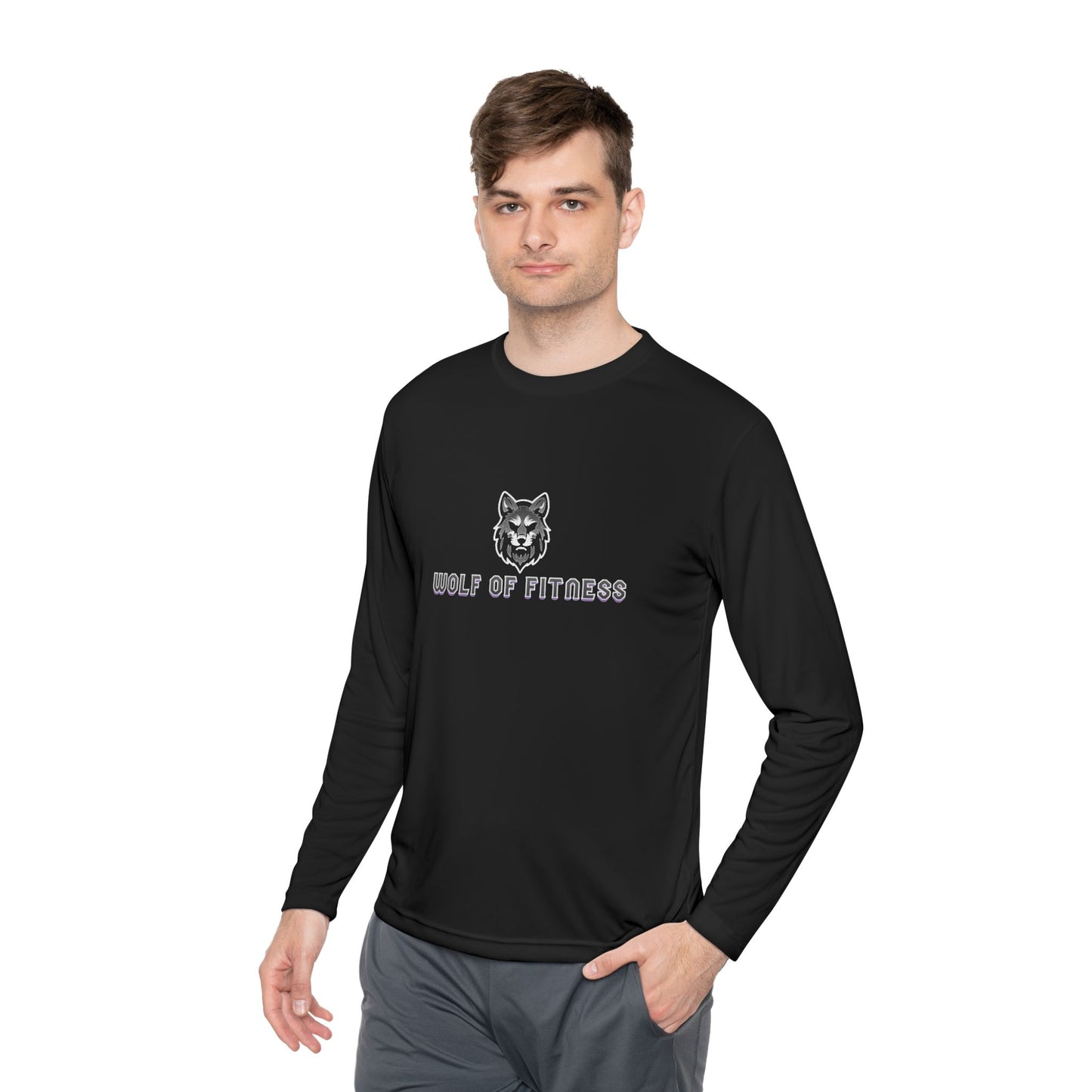 Wolf of Fitness Unisex Long Sleeve Tee - Lightweight Workout Shirt