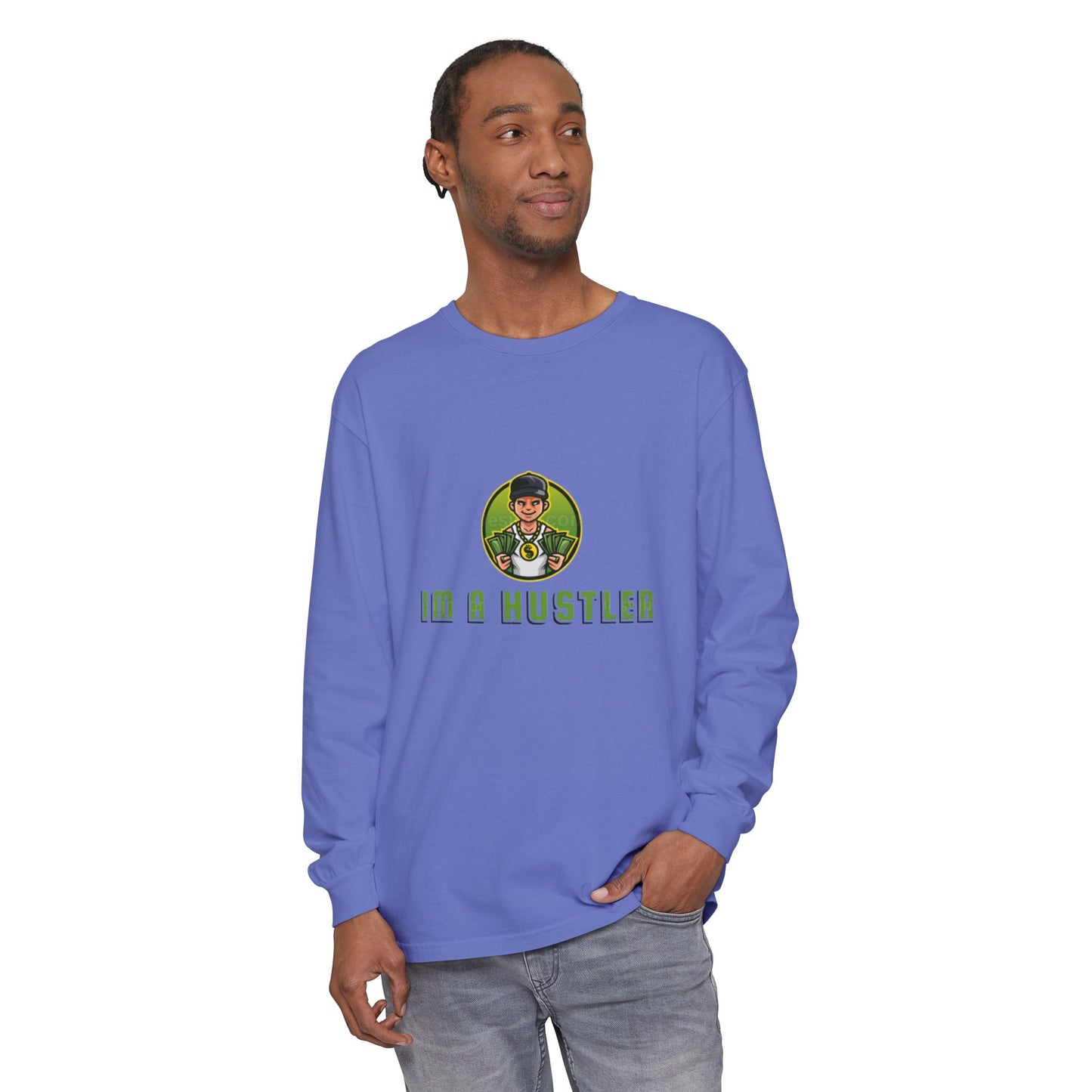 I'm a Hustler Long Sleeve T-Shirt - Casual Streetwear for Ambitious Go-Getters