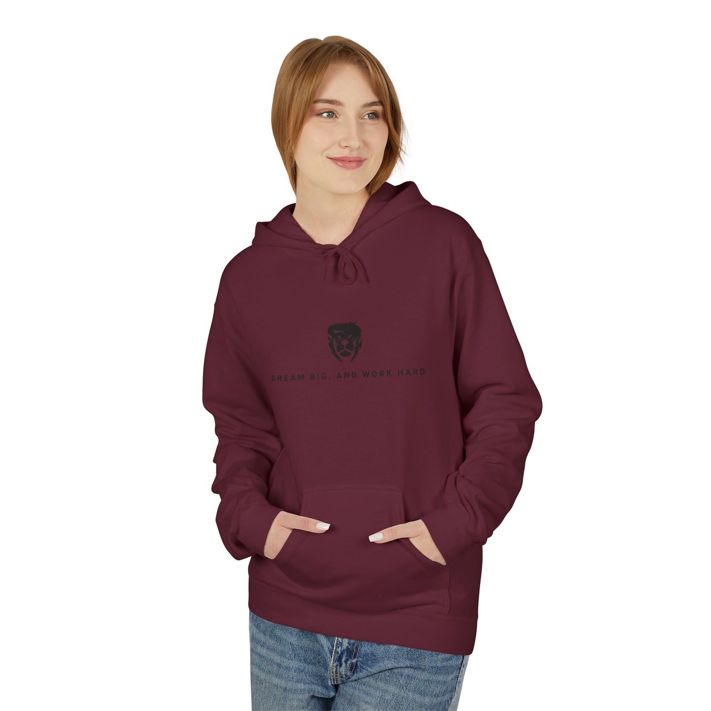 'Dream Big, Work Hard' Unisex Fleece Inspirational Hoodies