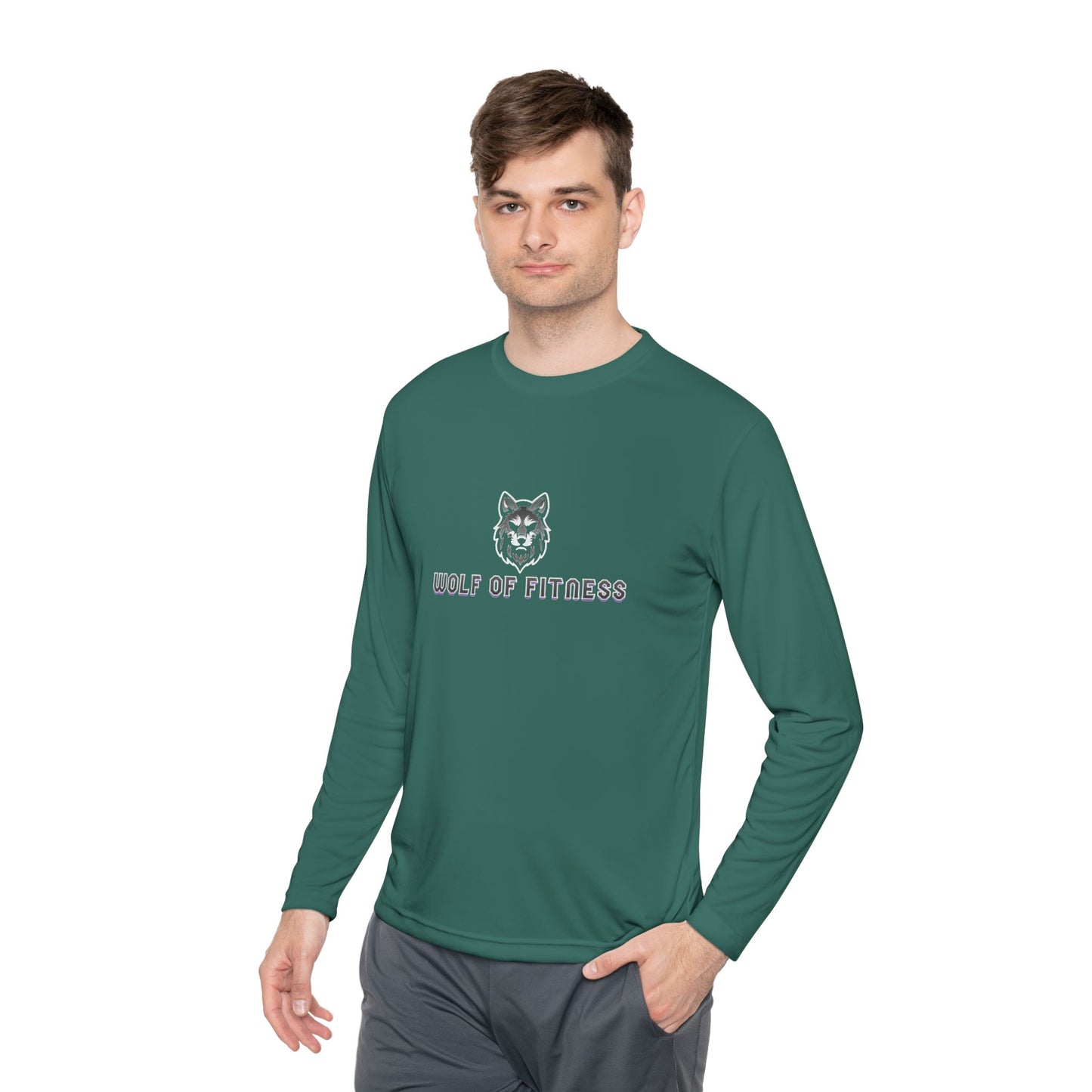 Wolf of Fitness Unisex Long Sleeve Tee - Lightweight Workout Shirt