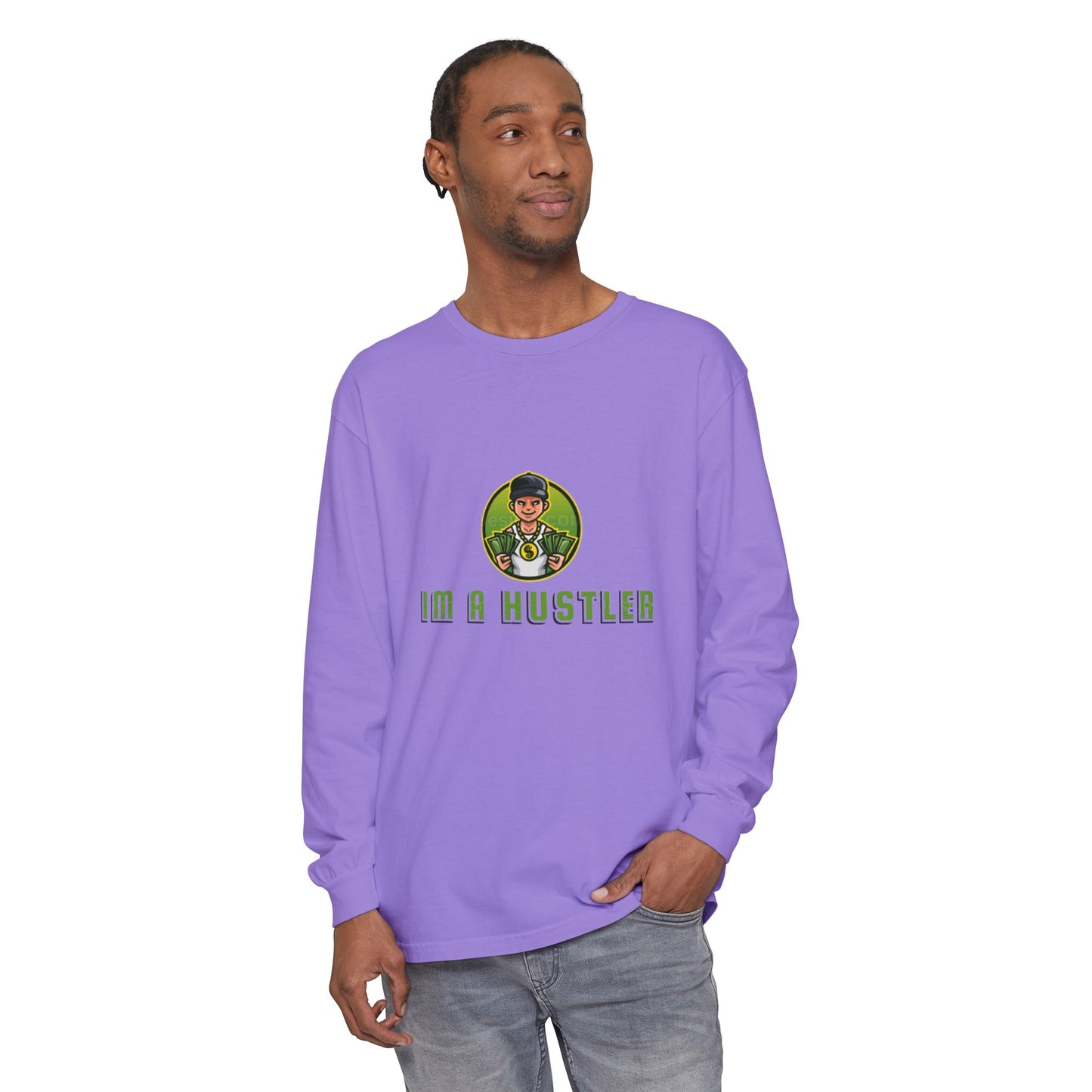 I'm a Hustler Long Sleeve T-Shirt - Casual Streetwear for Ambitious Go-Getters