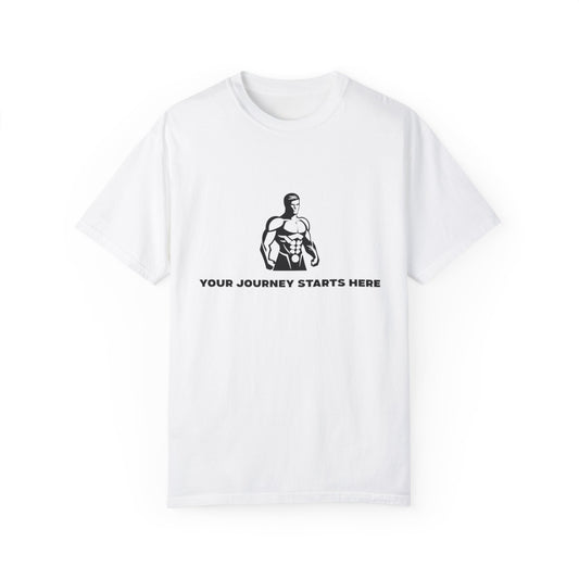 'Your Journey Starts Here 'Motivational Fitness T-Shirts