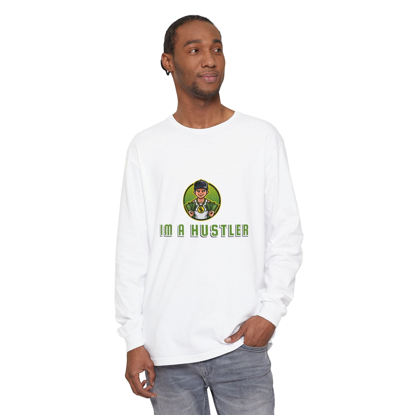 I'm a Hustler Long Sleeve T-Shirt - Casual Streetwear for Ambitious Go-Getters