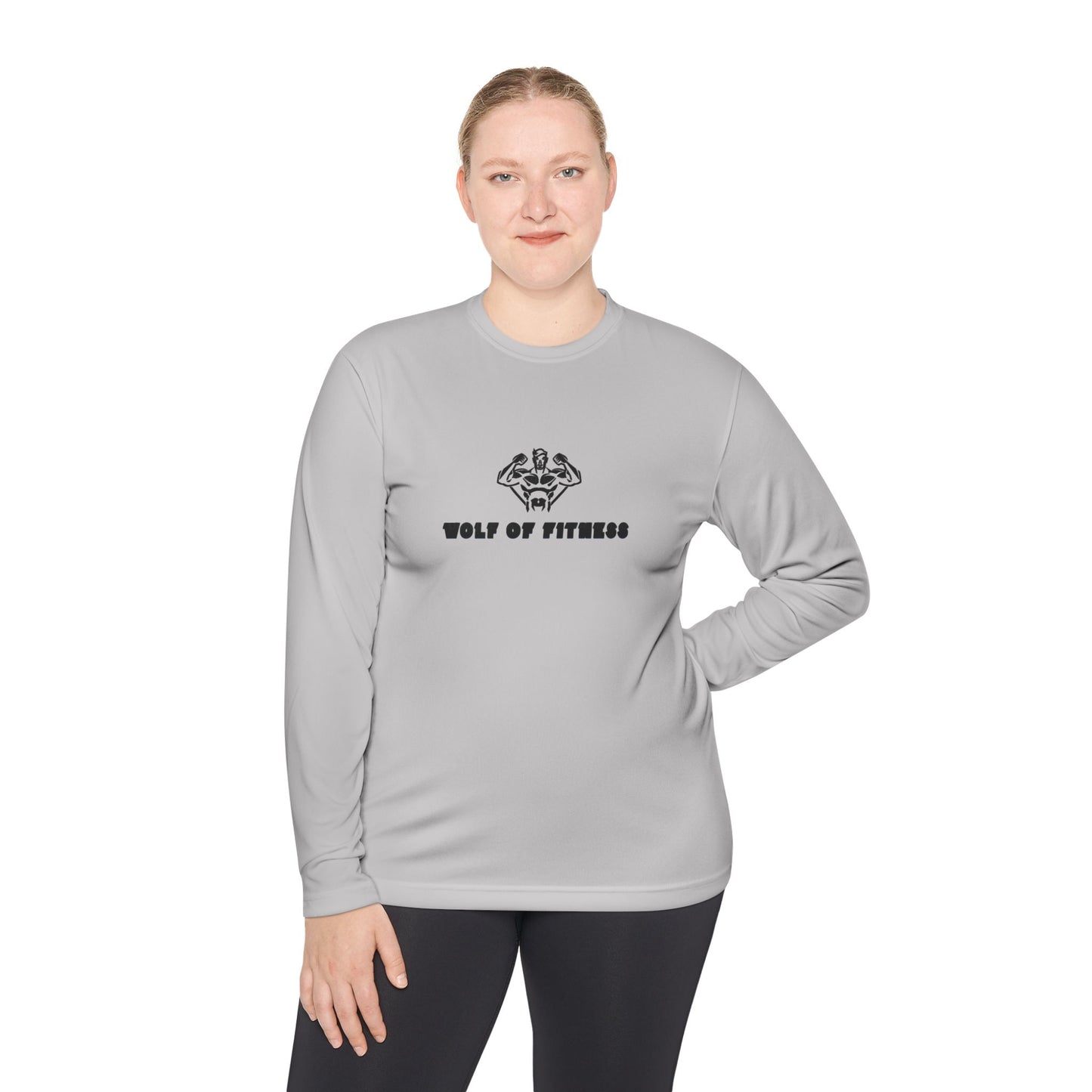 Unisex Lightweight Long Sleeve Tee - Wolf of Fitness Graphic Tee