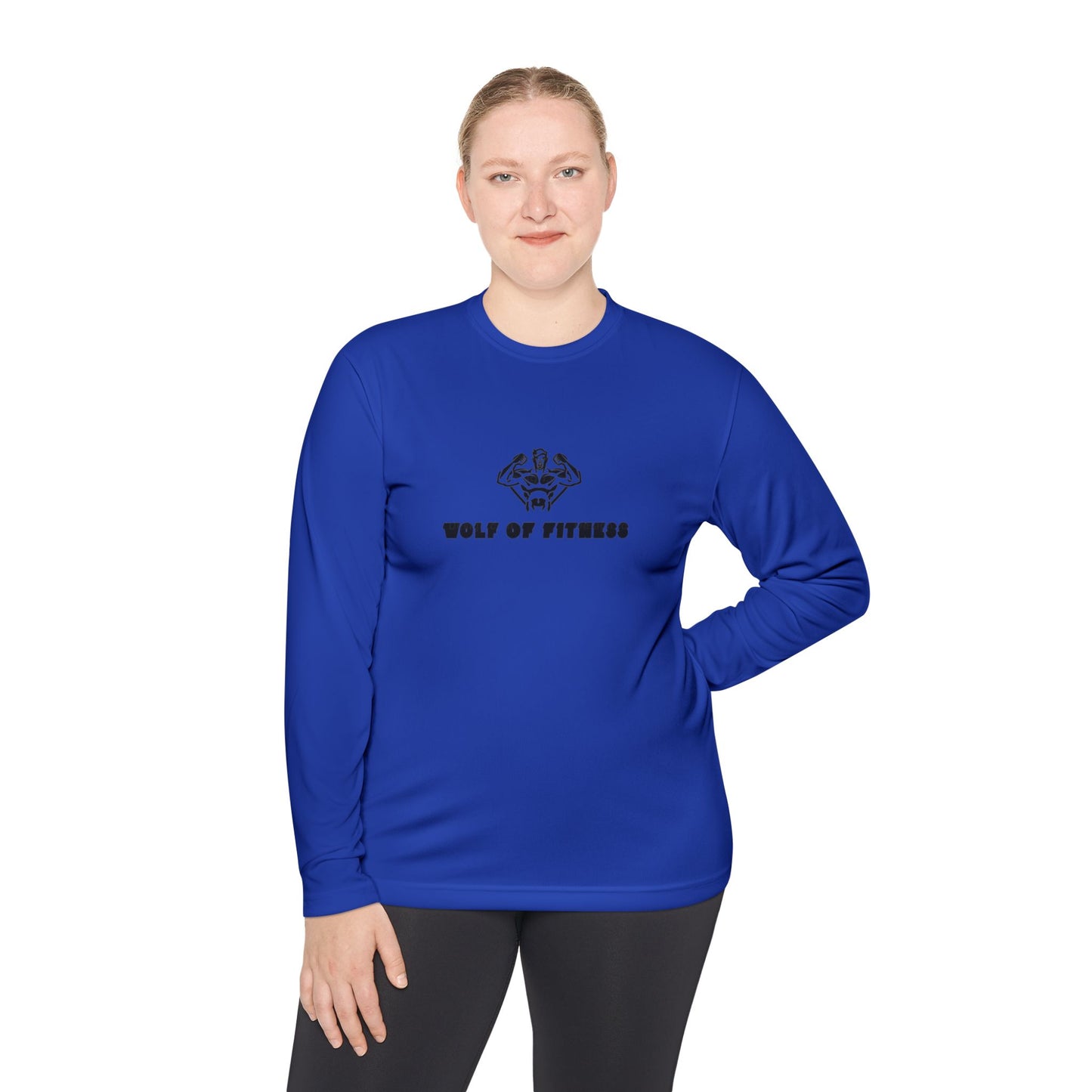 Unisex Lightweight Long Sleeve Tee - Wolf of Fitness Graphic Tee