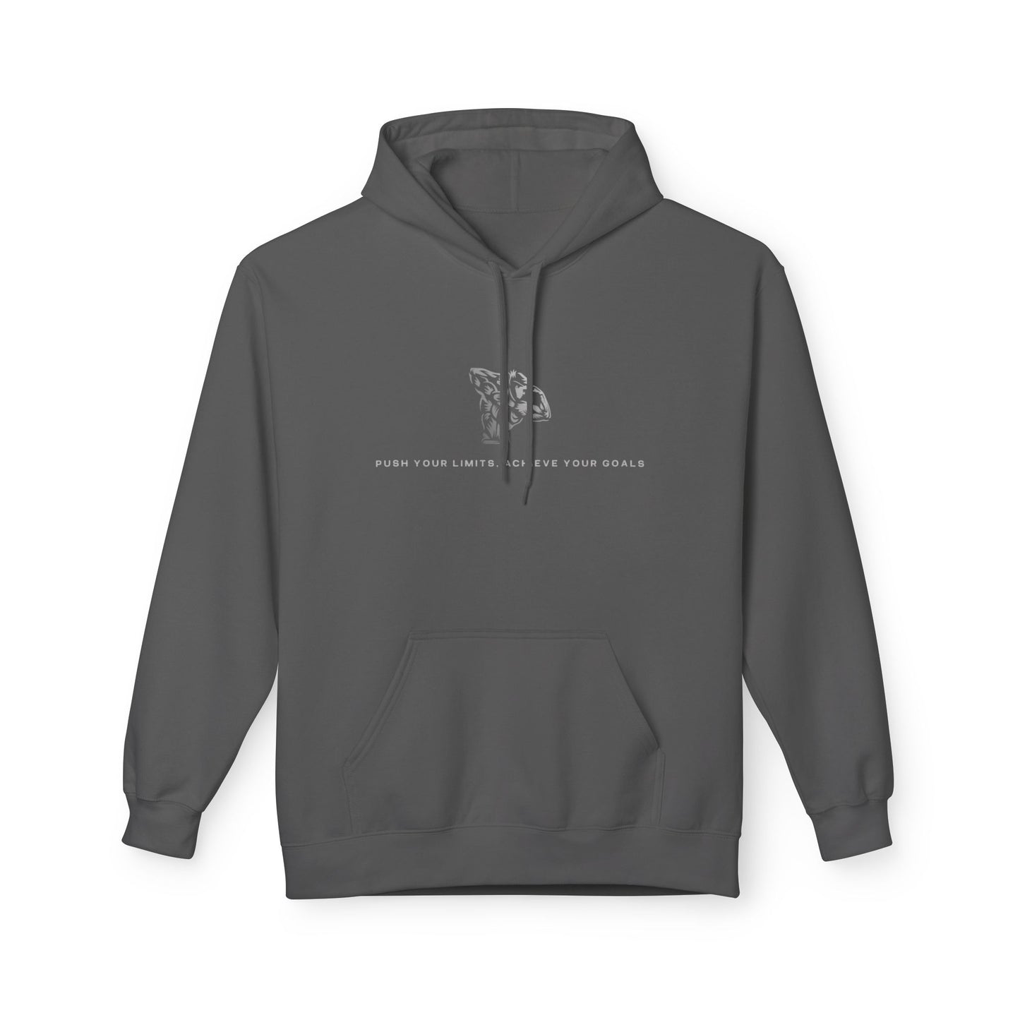 Motivational Fleece Hoodie - Push Your Limits & Achieve Your Goals