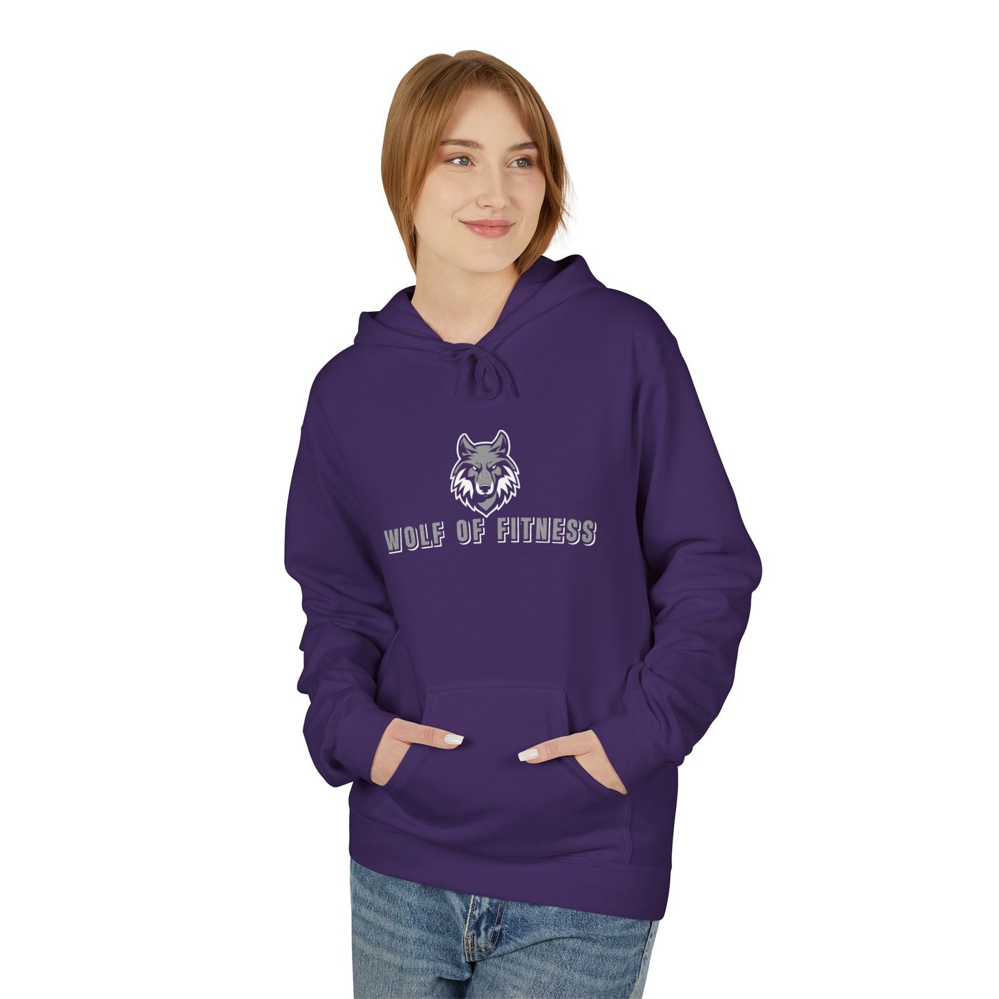 Wolf of Fitness Unisex Midweight Soft style Fleece Hoodie - Perfect for Active Lifestyles