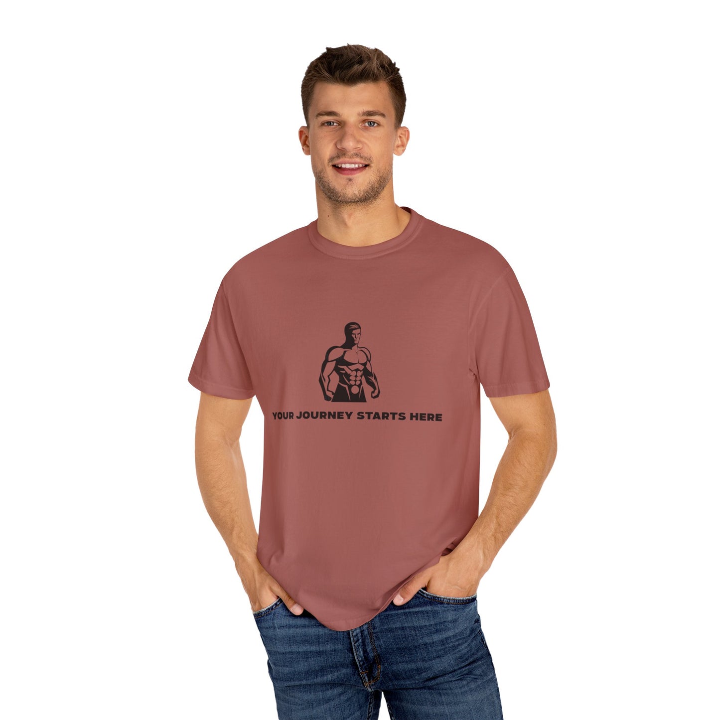 'Your Journey Starts Here 'Motivational Fitness T-Shirts