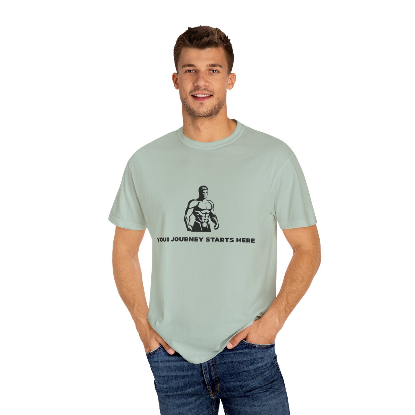 'Your Journey Starts Here 'Motivational Fitness T-Shirts